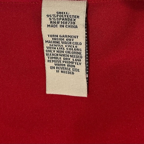 WesleeRose Red Size 8 Pencil Dress below knee length unlined - Picture 5 of 12